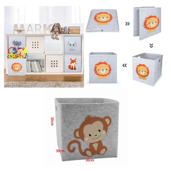 Caja Organizadora Infantil 30x30cm 🐯 -STK-1155