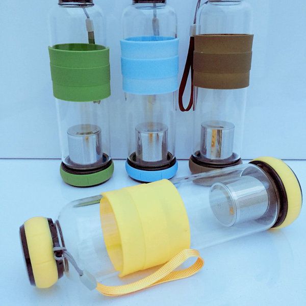 Botella Vidrio Té 550cc + Funda☕🌿-STK-787