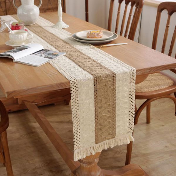 Mantel Largo de Yute 32x180cm 🏡✨-STK-1129