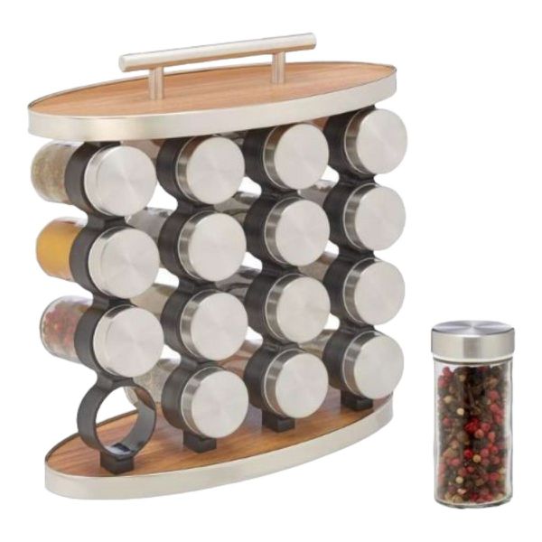 Juego de 16 Condimenteros de Madera Natural 🌿✨-STK-1185