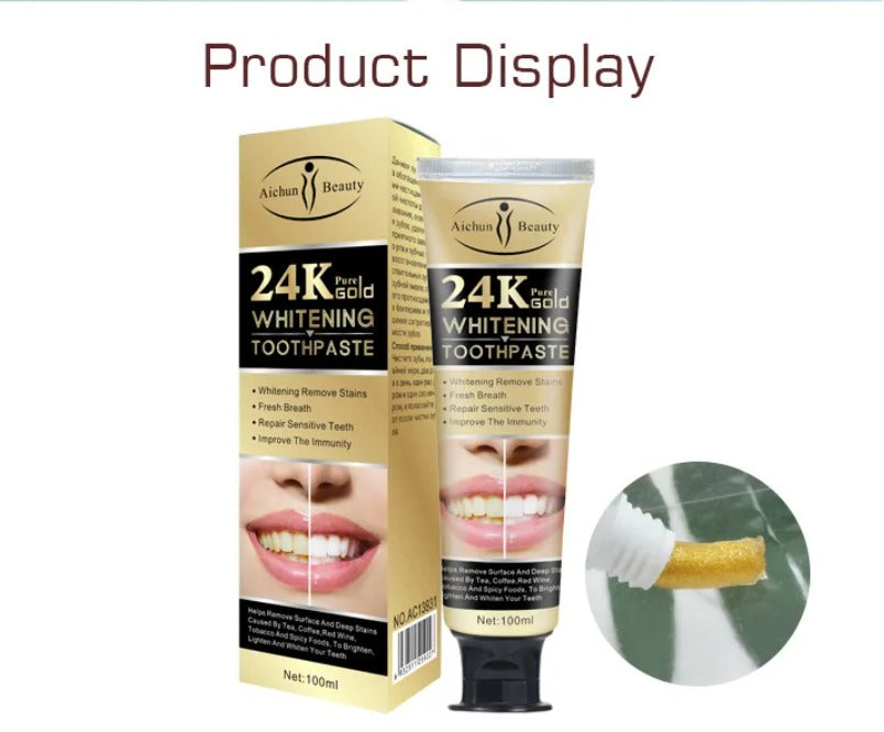 Blanqueador Dental 24K Gold 100gr ✨🦷-STK-55