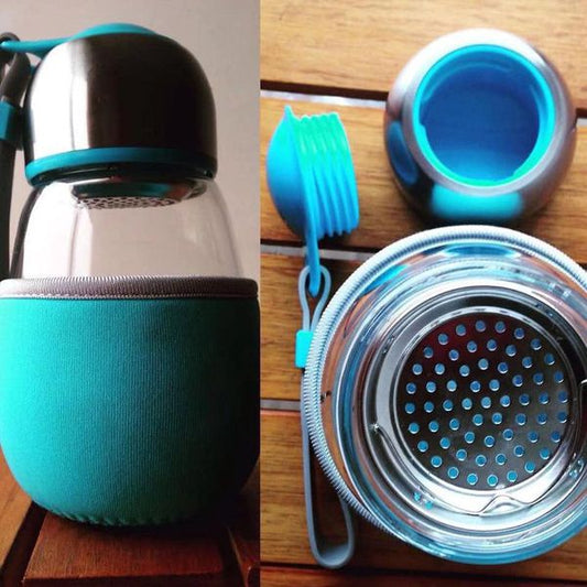 Botella Vidrio Té 400ML 🍵✨-STK-786