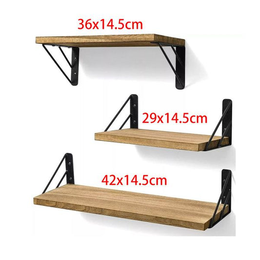 Pack 3 Repisas Flotantes Madera📦 -STK-1195