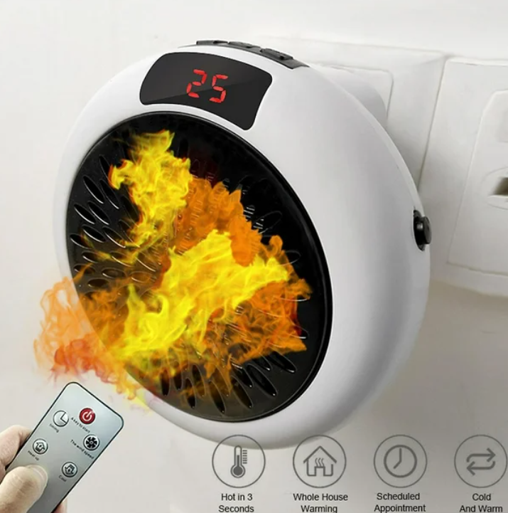 Calefactor Eléctrico 1000W con Control 🔥-STK-68