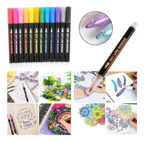 Set 36 Doble Contorno Profesional🎨 -STK-1361