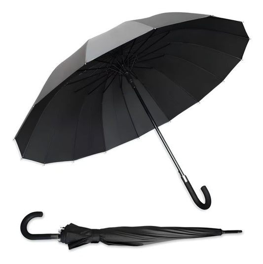Paraguas Auto 65cm Negro Plata🌂 -STK-1236