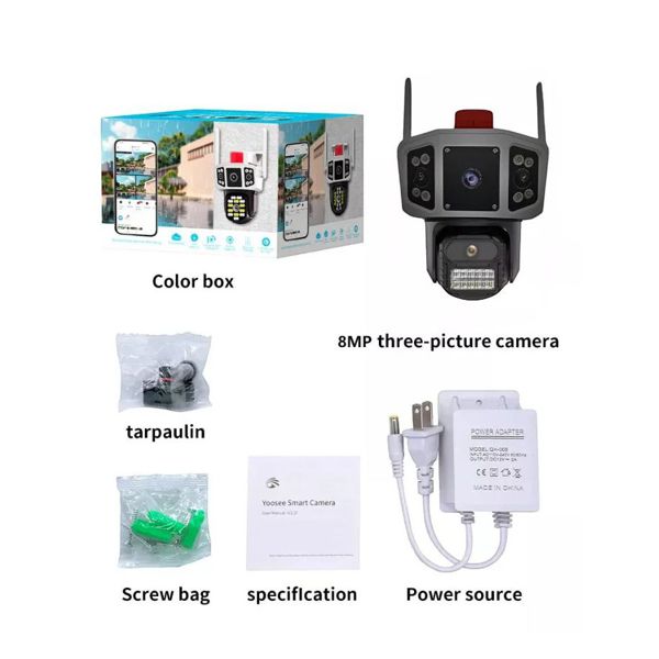 Cámara Exterior 3MP HD 360° 🌐📹-STK-992