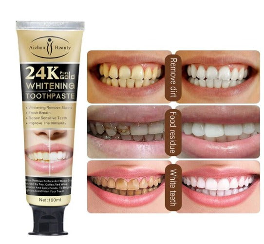Blanqueador Dental 24K Gold 100gr ✨🦷-STK-55