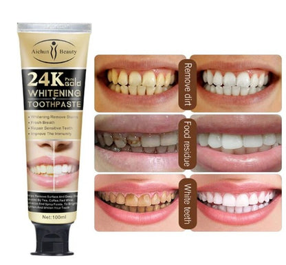 Blanqueador Dental 24K Gold 100gr ✨🦷-STK-55