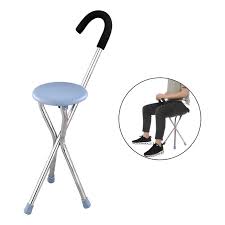 Bastón con Asiento Gris 🚶‍♂️🪑-STK-54